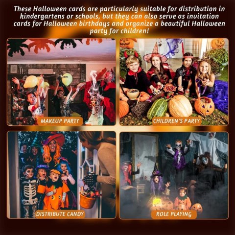 12x ZAPROSZENIA NA IMPREZĘ HALLOWEEN KOPERTA KARTKA NAKLEJKI J.NIEMIECKI 12x ZAPROSZENIA NA IMPREZĘ HALLOWEEN KOPERTA KARTKA NAKLEJKI J.NIEMIECKI