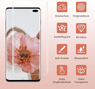 2X SZKŁO HARTOWANE SAMSUNG GALAXY S10+ WYSOKA OCHRONA + 2X SZKŁO NA APARAT