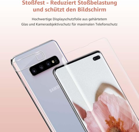 2X SZKŁO HARTOWANE SAMSUNG GALAXY S10+ WYSOKA OCHRONA + 2X SZKŁO NA APARAT