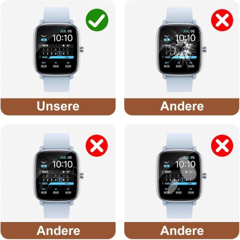 4X FOLIA OCHRONNA NA AMAZFIT GTS 2 MINI WYSOKA OCHRONA WYTRZYMAŁA