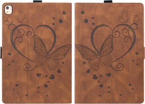 ETUI APPLE IPAD 10.2" 2021 2020 2019 BRĄZOWE IMITACJA SKÓRY MOTYL Z KLAPKĄ ETUI APPLE IPAD 10.2" 2021 2020 2019 BRĄZOWE IMITACJA SKÓRY MOTYL Z KLAPKĄ