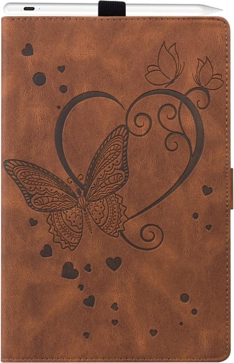 ETUI APPLE IPAD 10.2" 2021 2020 2019 BRĄZOWE IMITACJA SKÓRY MOTYL Z KLAPKĄ ETUI APPLE IPAD 10.2" 2021 2020 2019 BRĄZOWE IMITACJA SKÓRY MOTYL Z KLAPKĄ