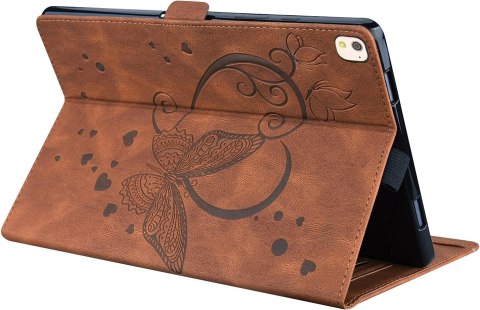 ETUI APPLE IPAD 10.2" 2021 2020 2019 BRĄZOWE IMITACJA SKÓRY MOTYL Z KLAPKĄ ETUI APPLE IPAD 10.2" 2021 2020 2019 BRĄZOWE IMITACJA SKÓRY MOTYL Z KLAPKĄ