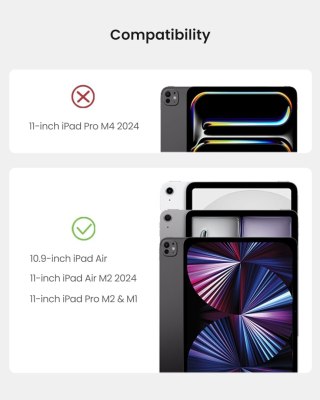 ETUI APPLE IPAD AIR 11 2024 / IPAD PRO 11 2022 CZARNE ZAMYKANE Z KLAPKĄ