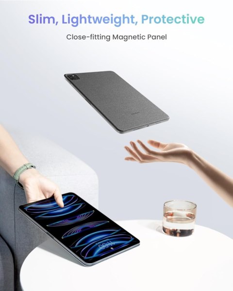 ETUI APPLE IPAD AIR 11 2024 / IPAD PRO 11 2022 CZARNE ZAMYKANE Z KLAPKĄ