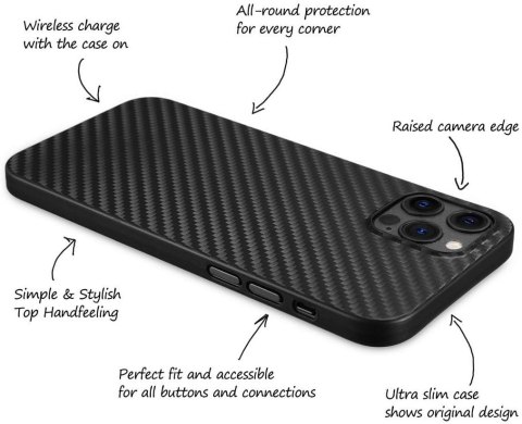 ETUI APPLE IPHONE 12 / 12 PRO CZARNE CARBON WYTRZYMAŁE SOLIDNE OCHRONNE ETUI APPLE IPHONE 12 / 12 PRO CZARNE CARBON WYTRZYMAŁE SOLIDNE OCHRONNE