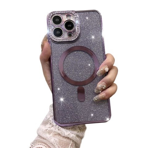 ETUI APPLE IPHONE 13 PRO MAX FIOLETOWE BŁYSZCZĄCE CYRKONIE MAGSAFE OCHRONNE ETUI APPLE IPHONE 13 PRO MAX FIOLETOWE BŁYSZCZĄCE CYRKONIE MAGSAFE OCHRONNE