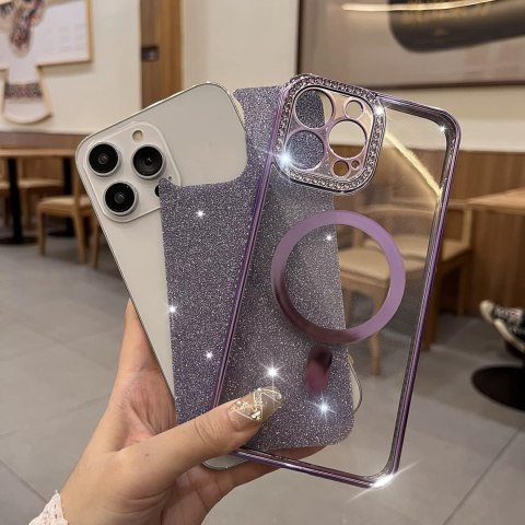 ETUI APPLE IPHONE 13 PRO MAX FIOLETOWE BŁYSZCZĄCE CYRKONIE MAGSAFE OCHRONNE ETUI APPLE IPHONE 13 PRO MAX FIOLETOWE BŁYSZCZĄCE CYRKONIE MAGSAFE OCHRONNE