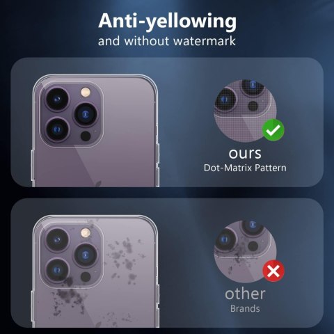 ETUI APPLE IPHONE 14 PRO MAX PRZEZROCZYSTE +3x SZKŁO HARTOWANE WYTRZYMAŁE
