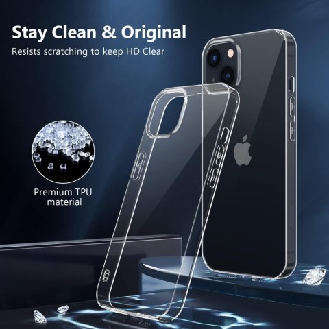 ETUI APPLE IPHONE 14 PRZEZROCZYSTE 3x SZKŁO HARTOWANE WYTRZYMAŁE SOLIDNE