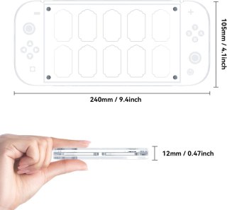 ETUI ORGANIZER NA KARTY NINTENDO SWITCH OLED MICRO SD PRZEZROCZYSTE MAGNES