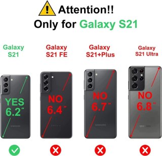 ETUI SAMSUNG GALAXY S21 GRANATOWE CZARNA RAMKA PANCERNE WYTRZYMAŁE UCHWYT