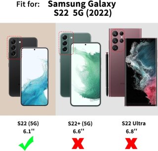 ETUI SAMSUNG GALAXY S22 CZARNE ZAMYKANE Z KLAPKĄ WYTRZYMAŁE SOLIDNE
