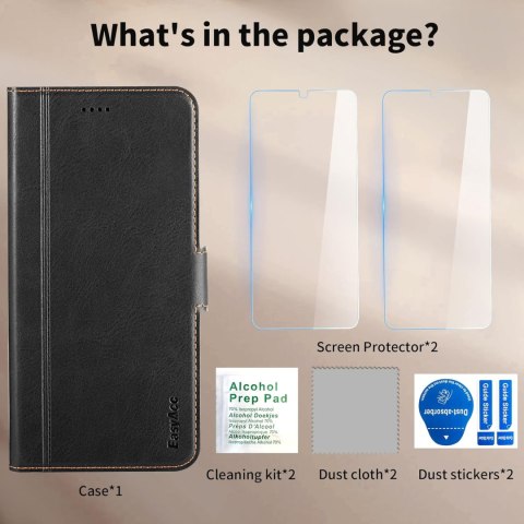 ETUI SAMSUNG GALAXY S22 CZARNE ZAMYKANE Z KLAPKĄ WYTRZYMAŁE SOLIDNE