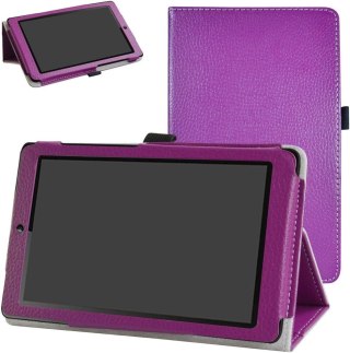 ETUI TABLET HUAWEI MEDIAPAD T3 7 FIOLETOWE ZAMYKANE Z KLAPKĄ OCHRONNE