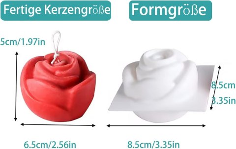 FOREMKA FORMA DO ŚWIEC MYDEŁ ŻYWICY SILIKONOWA RÓŻA 3D KOLUMNA SERC 2szt FOREMKA FORMA DO ŚWIEC MYDEŁ ŻYWICY SILIKONOWA RÓŻA 3D KOLUMNA SERC 2szt