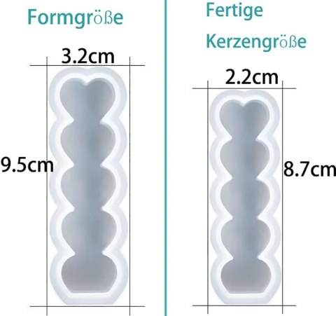 FOREMKA FORMA DO ŚWIEC MYDEŁ ŻYWICY SILIKONOWA RÓŻA 3D KOLUMNA SERC 2szt FOREMKA FORMA DO ŚWIEC MYDEŁ ŻYWICY SILIKONOWA RÓŻA 3D KOLUMNA SERC 2szt