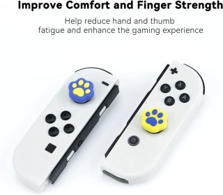 GUMKI NAKŁADKI PRZYCISKI NINTENDO SWITCH LITE OLED SILIKONOWE KOCIE ŁAPKIx4