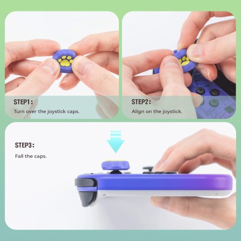 GUMKI NAKŁADKI PRZYCISKI NINTENDO SWITCH LITE OLED SILIKONOWE KOCIE ŁAPKIx4
