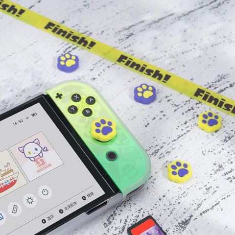 GUMKI NAKŁADKI PRZYCISKI NINTENDO SWITCH LITE OLED SILIKONOWE KOCIE ŁAPKIx4