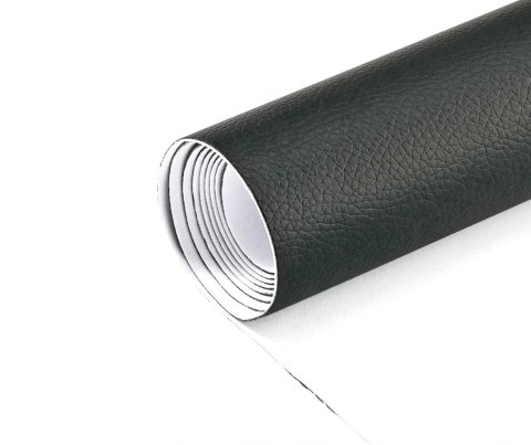 OKLEINA MEBLOWA SKÓRA SYNTETYCZNA CZARNA SAMOPRZYLEPNA ŁATKA 40x150cm OKLEINA MEBLOWA SKÓRA SYNTETYCZNA CZARNA SAMOPRZYLEPNA ŁATKA 40x150cm