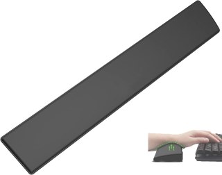 PODKŁADKA POD NADGARSTEK KLAWIATURĘ DŁONIE CZARNA ERGONOMICZNA 43x7x1,9cm