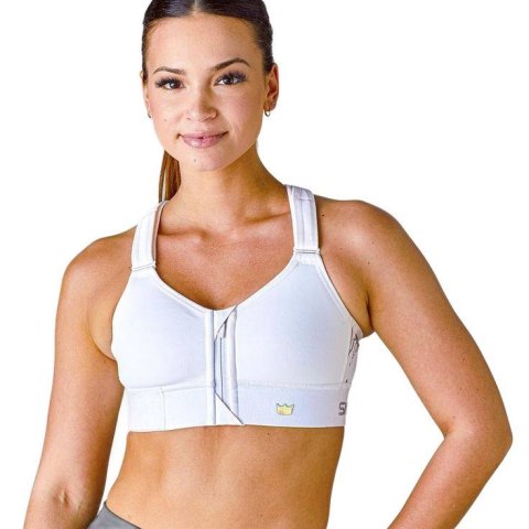 STANIK SPORTOWY SHEFIT BIAŁY ZE SREBRNYM ŚREDNIE PODTRZYMANIE REGULOWANY 3XL STANIK SPORTOWY SHEFIT BIAŁY ZE SREBRNYM ŚREDNIE PODTRZYMANIE REGULOWANY 3XL