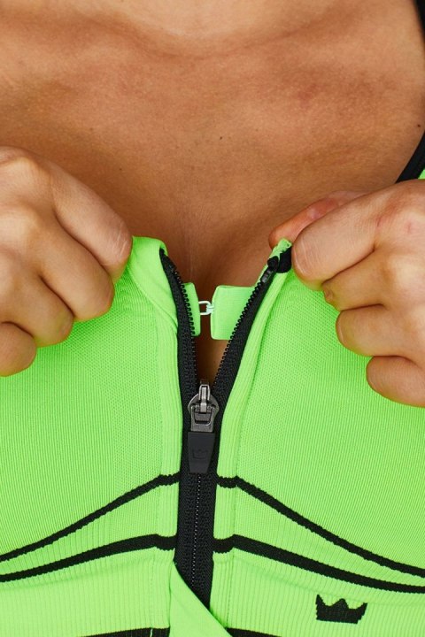 STANIK SPORTOWY SHEFIT NEON ZIELONY NISKIE PODTRZYMANIE 5XL