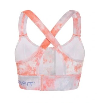 STANIK SPORTOWY SHEFIT TIE DYE POMARAŃCZOWE MOCNE PODTRZYMANIE REGULOWANY M