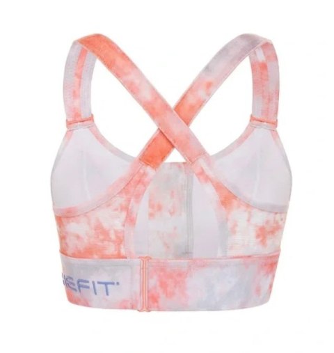 STANIK SPORTOWY SHEFIT TIE DYE POMARAŃCZOWE MOCNE PODTRZYMANIE REGULOWANY M