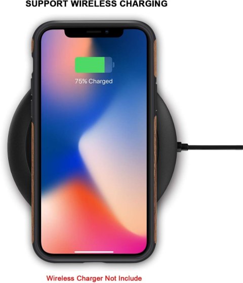ETUI APPLE IPHONE 11 PRO MAX IMITACJA DREWNA BRĄZOWE PLECKI OCHRONNE