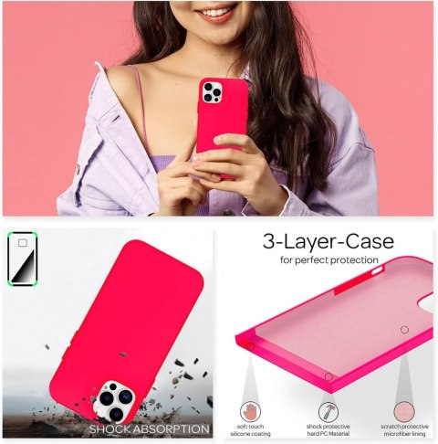 ETUI APPLE IPHONE 12 PRO MAX RÓŻOWE JASKRAWE PLECKI OCHRONNE WYTRZYMAŁE
