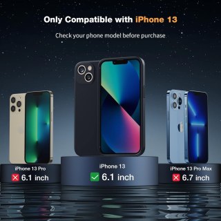 ETUI APPLE IPHONE 13 CZARNE MATOWE MAGSAFE WYTRZYMAŁE 2X SZKŁO HARTOWANE