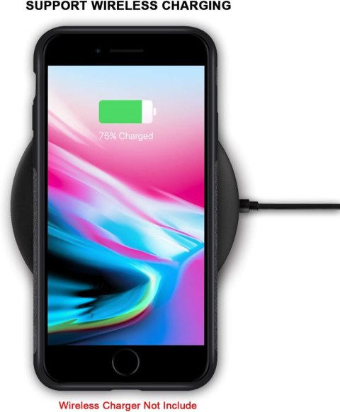 ETUI APPLE IPHONE SE 2022/2020 IPHONE 8 MATERIAŁOWE CZARNE + SZKŁO HARTOWANE