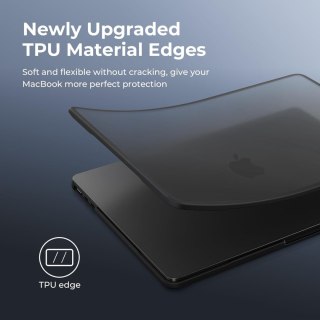 ETUI DO MACBOOK 14 PRO 2024 CZARNE TRANSPARENTNE OCHRONNE