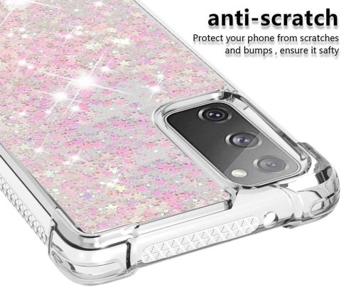 ETUI DO SAMSUNG GALAXY S21 FE 5G BEZBARWNE RÓŻOWE GWIAZDKI 2X SZKŁO ETUI DO SAMSUNG GALAXY S21 FE 5G BEZBARWNE RÓŻOWE GWIAZDKI 2X SZKŁO