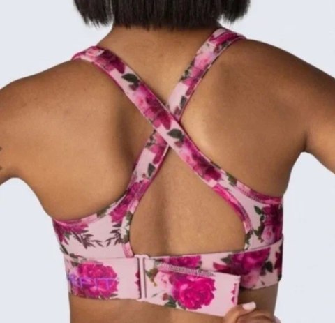 STANIK SPORTOWY SHEFIT RÓŻOWY W KWIATY MOCNE PODTRZYMANIE REGULOWANY 2XL STANIK SPORTOWY SHEFIT RÓŻOWY W KWIATY MOCNE PODTRZYMANIE REGULOWANY 2XL