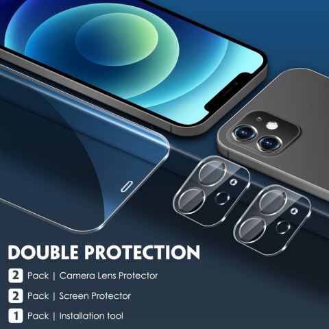 2X SZKŁO HARTOWANE APPLE IPHONE 12 2X SZKŁO NA APARAT WYSOKA OCHRONA 2X SZKŁO HARTOWANE APPLE IPHONE 12 2X SZKŁO NA APARAT WYSOKA OCHRONA