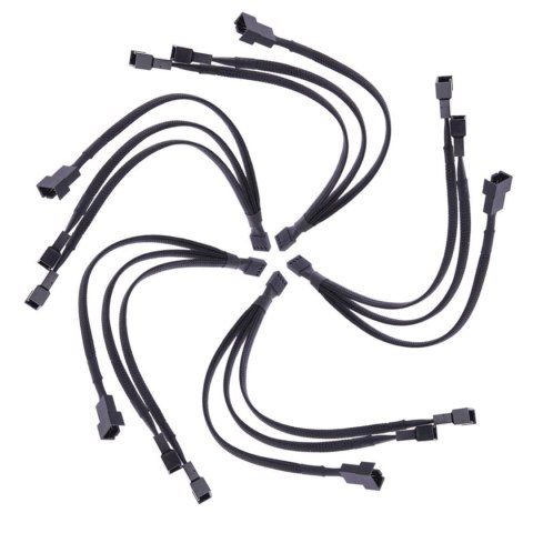 4x KABEL ROZDZIELACZ ROZGAŁĘZIACZ WENTYLATORA PWM 4 PIN 3 PIN PRZEDŁUŻACZ 4x KABEL ROZDZIELACZ ROZGAŁĘZIACZ WENTYLATORA PWM 4 PIN 3 PIN PRZEDŁUŻACZ