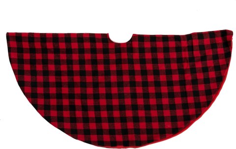 DYWANIK POD CHOINKĘ MATA ŚWIĄTECZNA 122cm SPÓDNICA CHOINKOWA KRATA CZERWONA