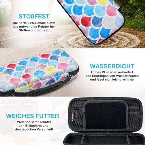 ETUI PRZENOŚNA TORBA NINTENDO SWITCH OLED KOLOROWE +KIESZEŃ NA KARTY DO GRY ETUI PRZENOŚNA TORBA NINTENDO SWITCH OLED KOLOROWE +KIESZEŃ NA KARTY DO GRY