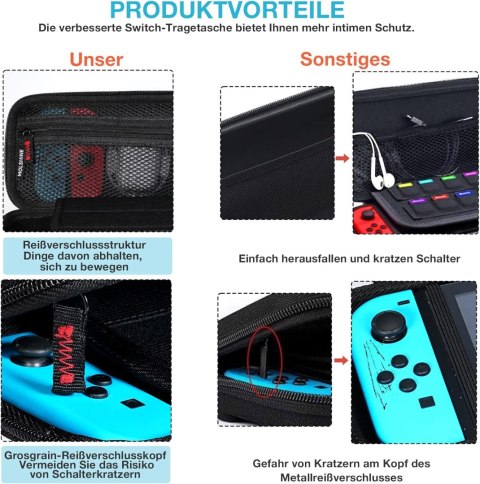 ETUI PRZENOŚNA TORBA NINTENDO SWITCH OLED KOLOROWE +KIESZEŃ NA KARTY DO GRY ETUI PRZENOŚNA TORBA NINTENDO SWITCH OLED KOLOROWE +KIESZEŃ NA KARTY DO GRY