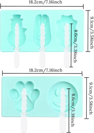 FORMA SILIKONOWA DO LODÓW NA PATYKU CIASTEK CAKE POPS BAŁWAN EMOJI ŁAPA