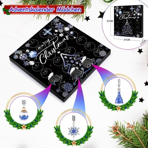KALENDARZ ADWENTOWY CHARMS BIŻUTERIA DIY DO BRANSOLETEK PREZENT DLA DZIECI KALENDARZ ADWENTOWY CHARMS BIŻUTERIA DIY DO BRANSOLETEK PREZENT DLA DZIECI