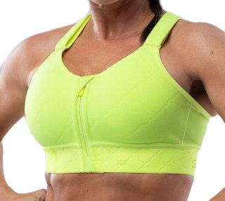 STANIK SPORTOWY SHEFIT NEON ZIELONY ŚREDNIE PODTRZYMANIE REGULOWANY 4XL