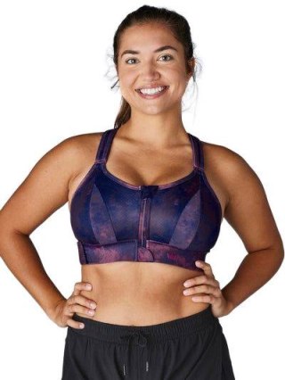 STANIK SPORTOWY SHEFIT TIE DYE GRANAT MOCNE PODTRZYMANIE REGULOWANY M