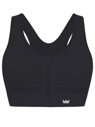STANIK SPORTOWY TOP SHEFIT CZARNY ZAPINANY Z PRZODU L