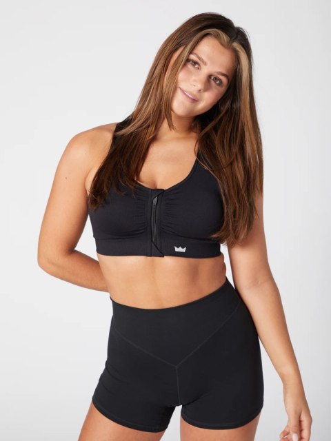 STANIK SPORTOWY TOP SHEFIT CZARNY ZAPINANY Z PRZODU L STANIK SPORTOWY TOP SHEFIT CZARNY ZAPINANY Z PRZODU L