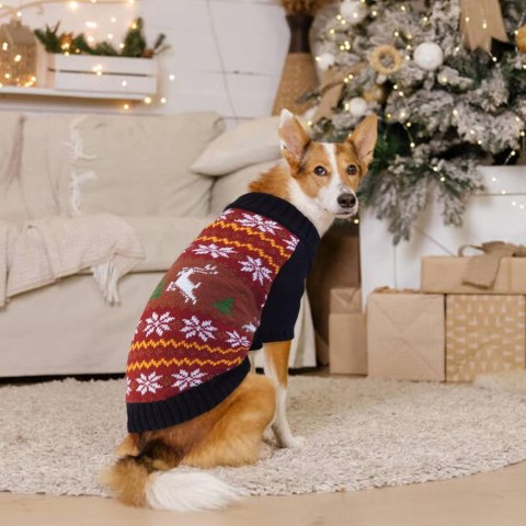 SWETER NA ZIME SWETEREK ŚWIĄTECZNY BLUZA UBRANKO DLA PSA KOTA L