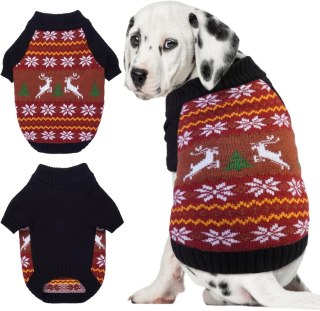 SWETER NA ZIME SWETEREK ŚWIĄTECZNY BLUZA UBRANKO DLA PSA KOTA M